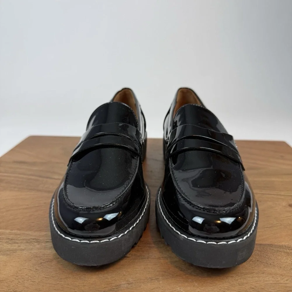New NWOB‎ Womens Franco Sarto Cassandra Patent Penny Loafers Size 8 M